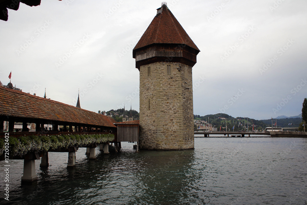 Chapel Bridge in Lucerne, Switzerland