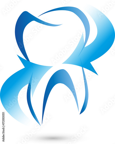 Zahn und Pfeile, Zahn und Zahnarzt Logo