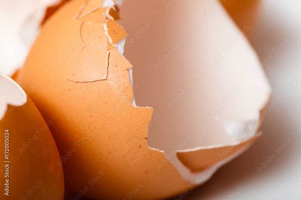Detailed closeup of empty cracked eggshells Detailed closeup of empty cracked eggshells