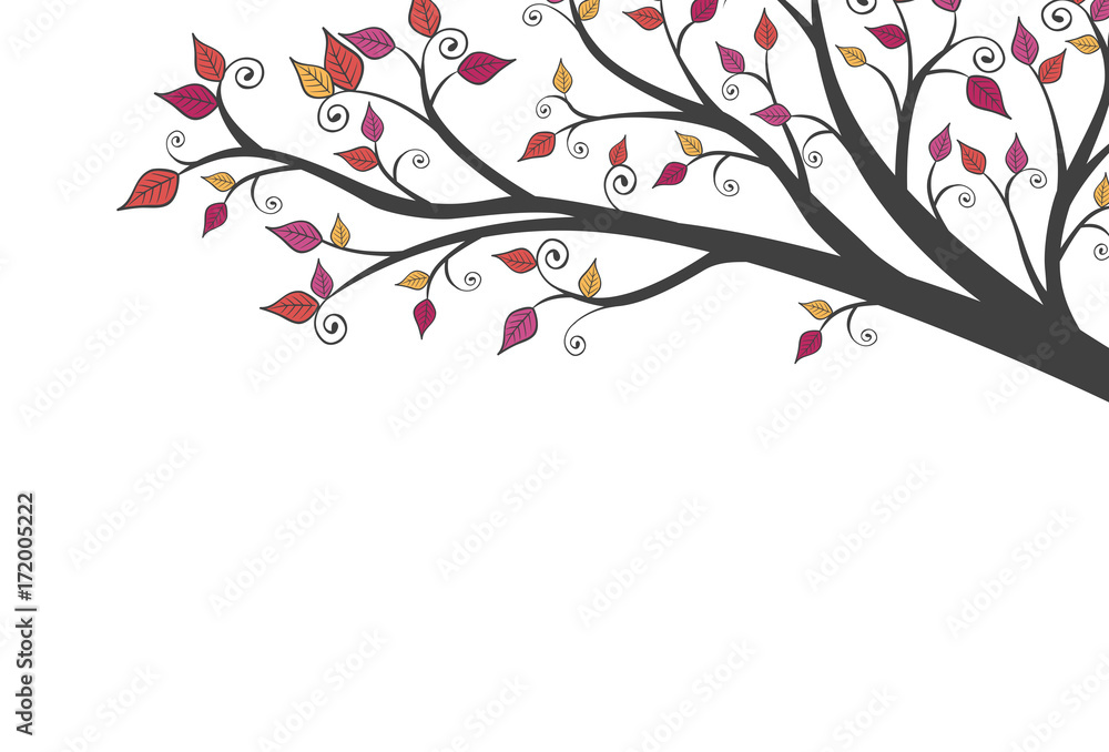 Bright Modern Fall Autumn Leaves Background 1