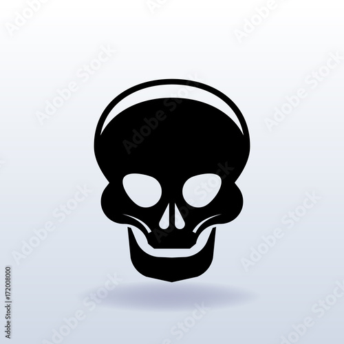 Skull icon on white