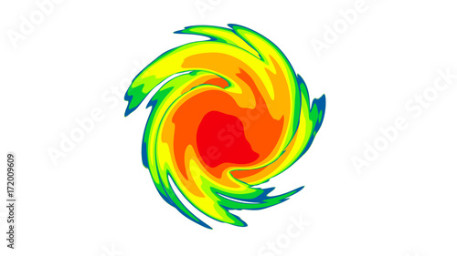Hurricane Weather Map Graphic