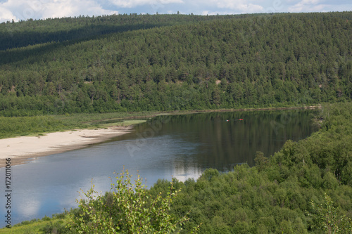 River Karasjokka near Karasjok, summer photo