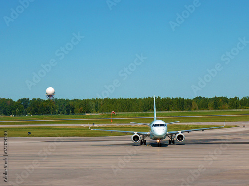Airplane on the tarmac, Montreal, Canada