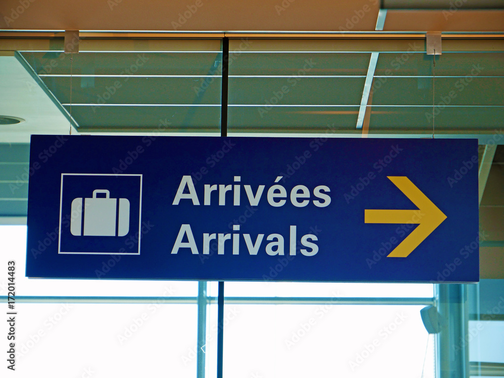 arrivals sign, airport