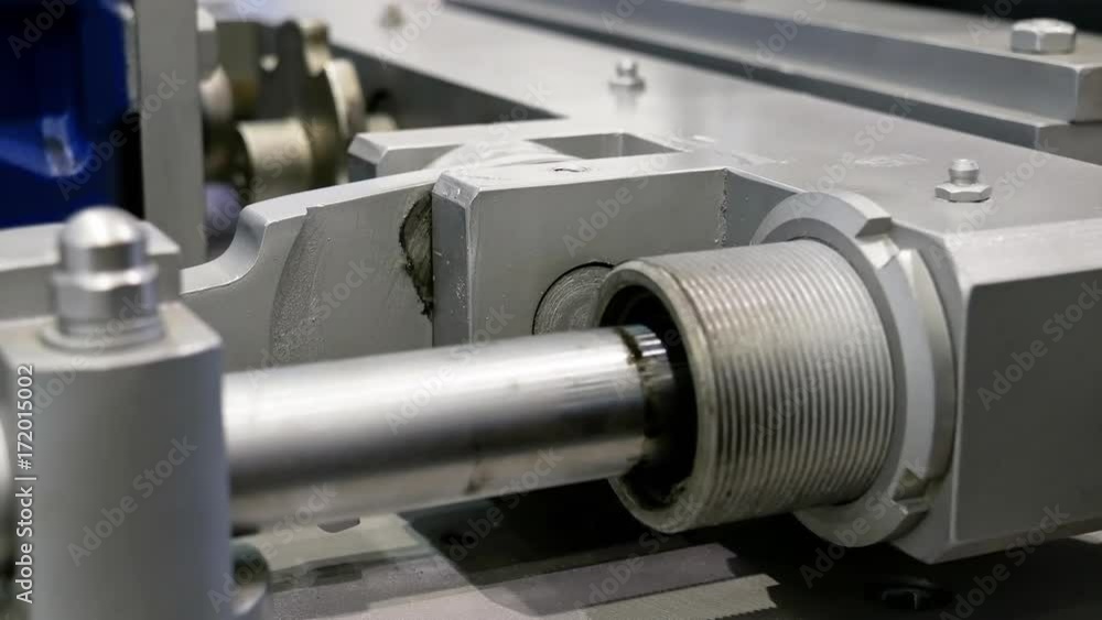Crank drive gear of industrial factory machine. Automated robotic production machinery. Crank drive gear of industrial factory machine. Automated robotic production machinery.