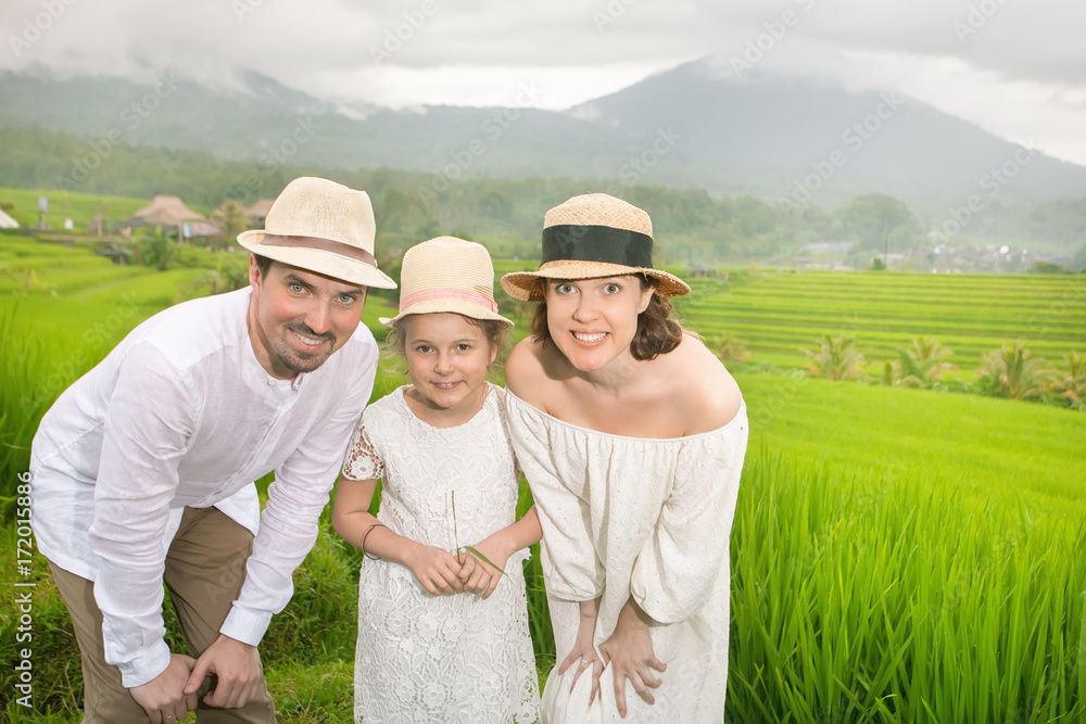 Happy family travelers taking selfie at mobile phone Happy family travelers taking selfie at mobile phone