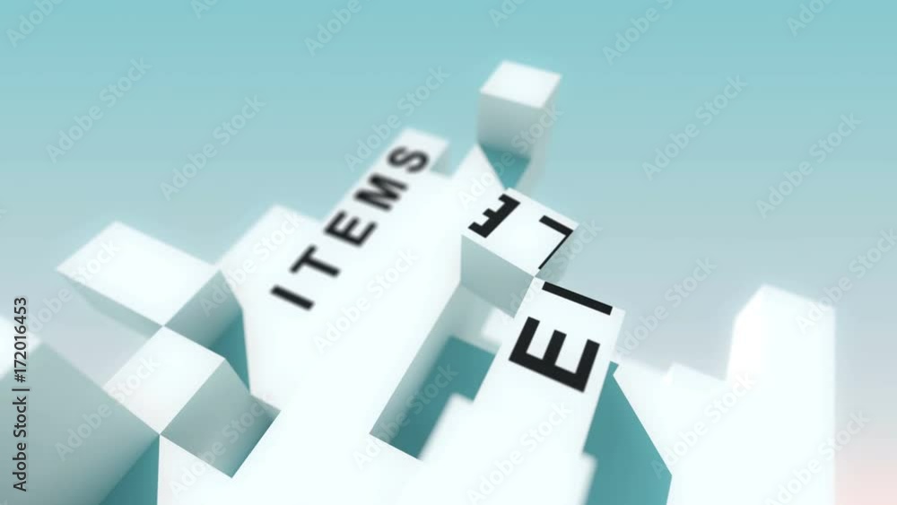 Connected Devices words animated with cubes Connected Devices words animated with cubes