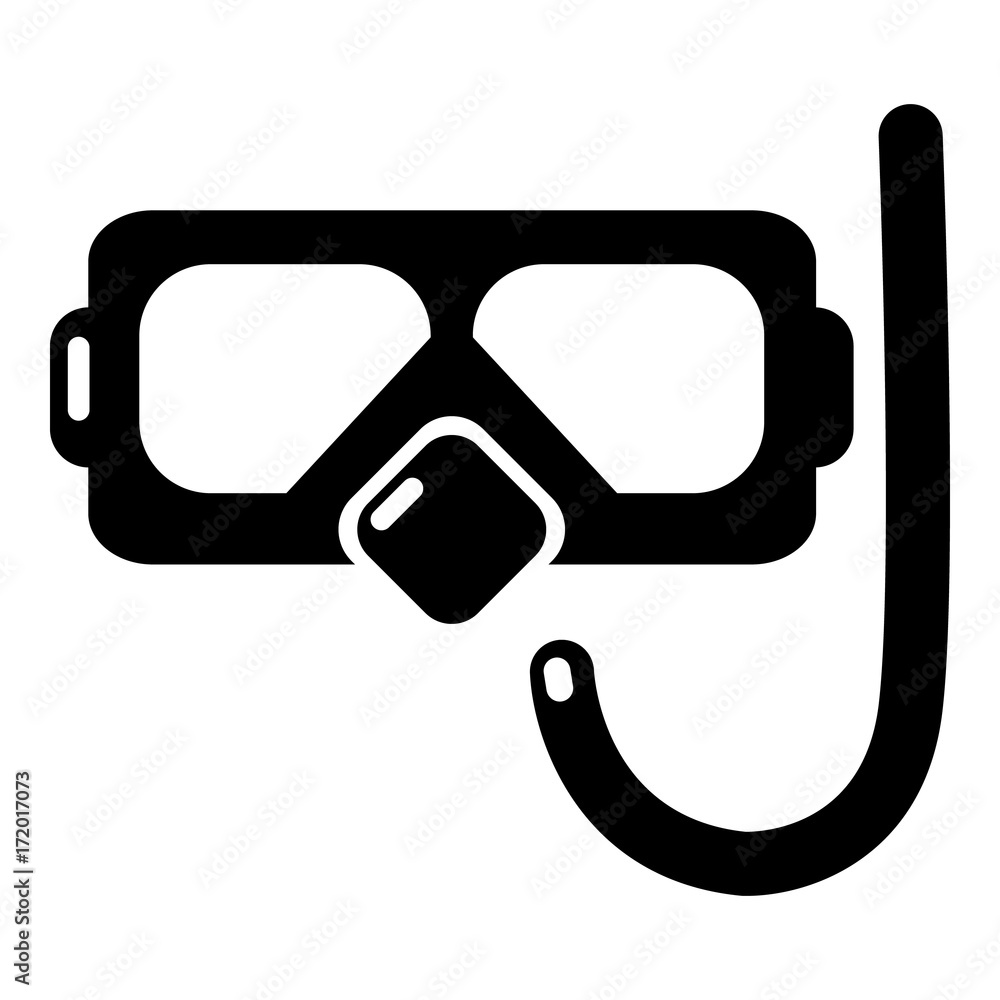 Diving mask snorkel icon , simple style Diving mask snorkel icon , simple style