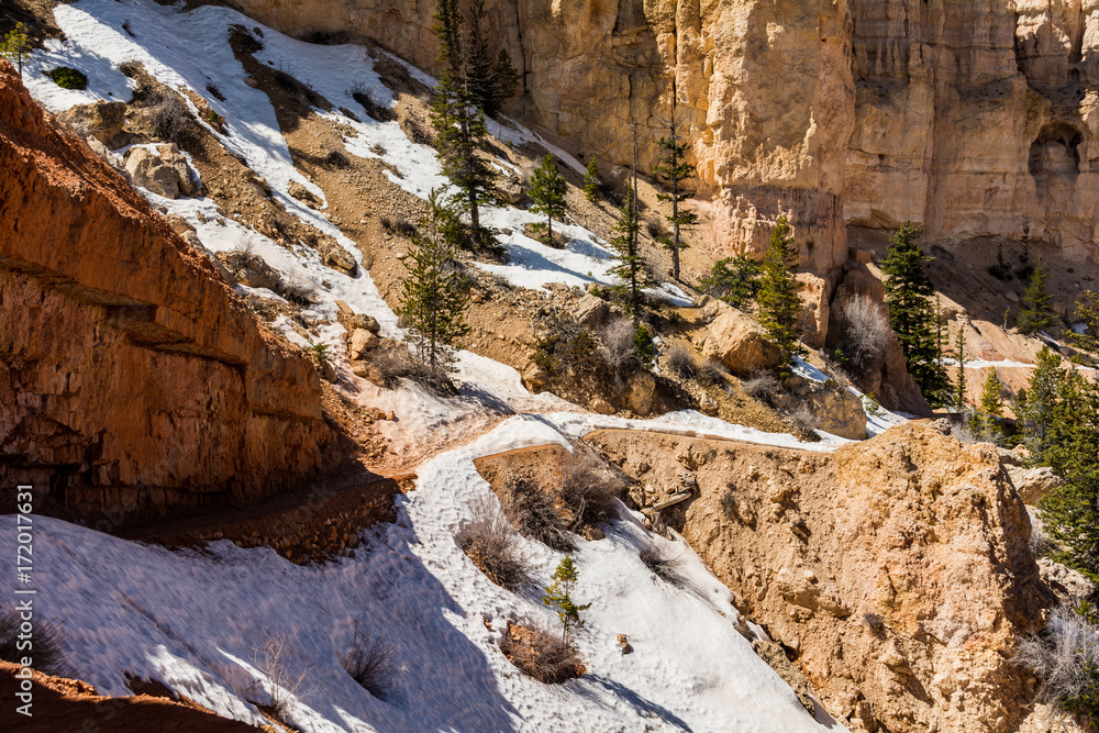 Bryce Canyon National Park, Utah Red Rock Pinnacles Hoodoos Trail Bryce Canyon National Park, Utah Red Rock Pinnacles Hoodoos Trail