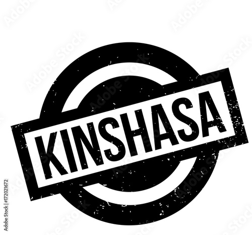 Kinshasa rubber stamp. Grunge design with dust scratches. Effects can be easily removed for a clean, crisp look. Color is easily changed. photo