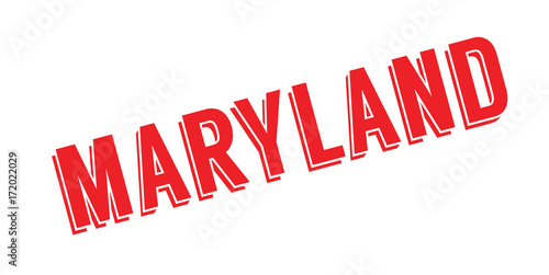 Maryland rubber stamp. Grunge design with dust scratches. Effects can be easily removed for a clean, crisp look. Color is easily changed.