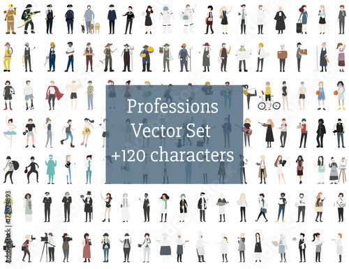 Vector set of illustrated people photo