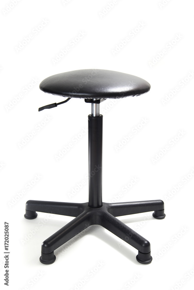 Adjustable Black Stool on a White Background Adjustable Black Stool on a White Background