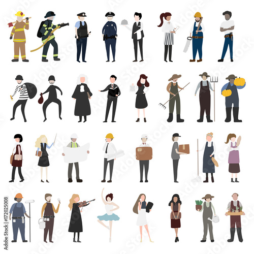 Vector set of illustrated people