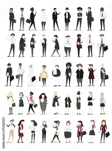 Vector collection of business people