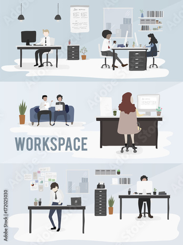 Vector collection of business people