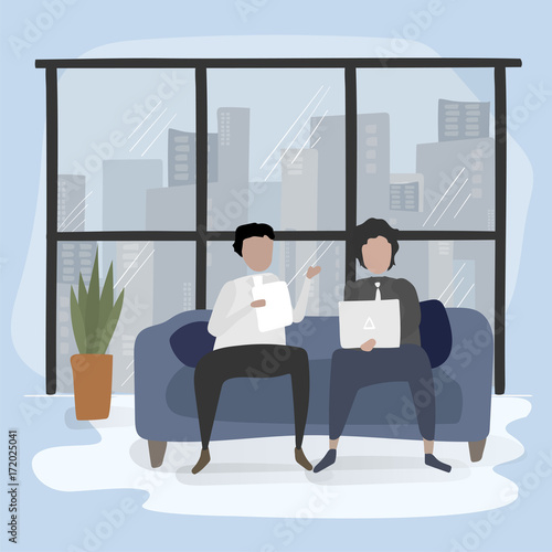 Vector collection of business people collection