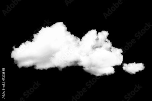 White cloud on black