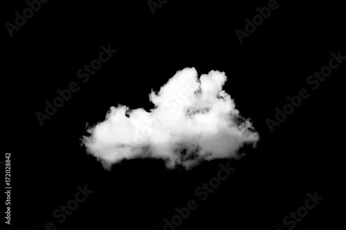 White cloud on black