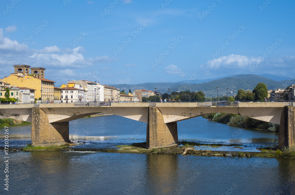 The bridges over River Arno in Florence
