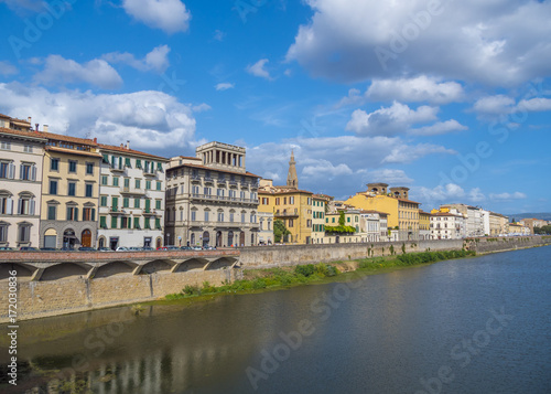 River Arno in the city of Florence © 4kclips