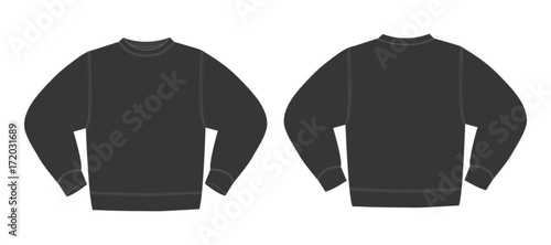 Illustration of sweat shirt (black)