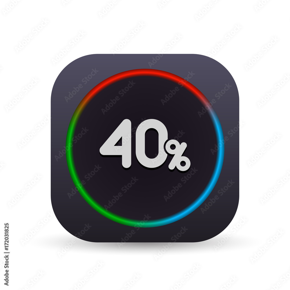 Dark MultiColor Web Button