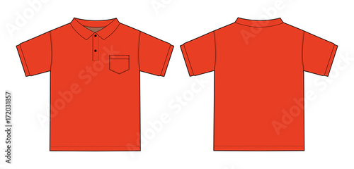 Illustration of Polo shirt (red)