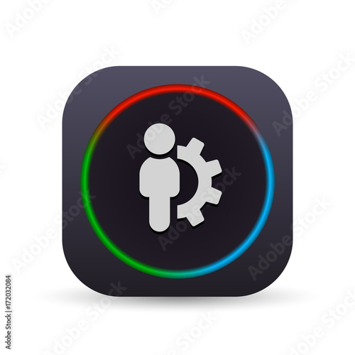 Dark MultiColor Web Button