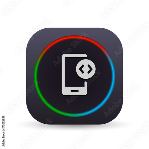 Dark MultiColor Web Button