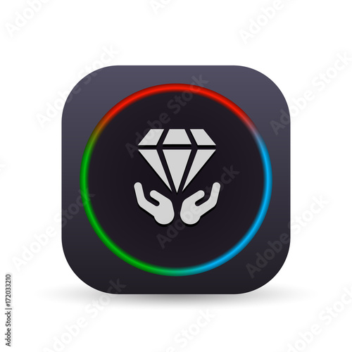 Dark MultiColor Web Button