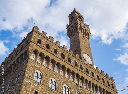 Famous Palazzo Vecchio in Florence - the Vecchio Palace in the historic city center