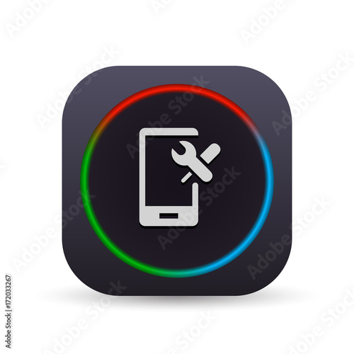 Dark MultiColor Web Button