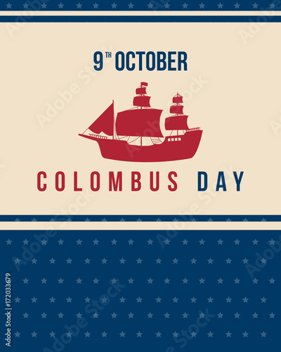 Columbus day celebration background design