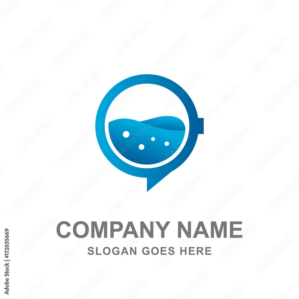 Laundry Wash Service Logo Vector Icon Laundry Wash Service Logo Vector Icon