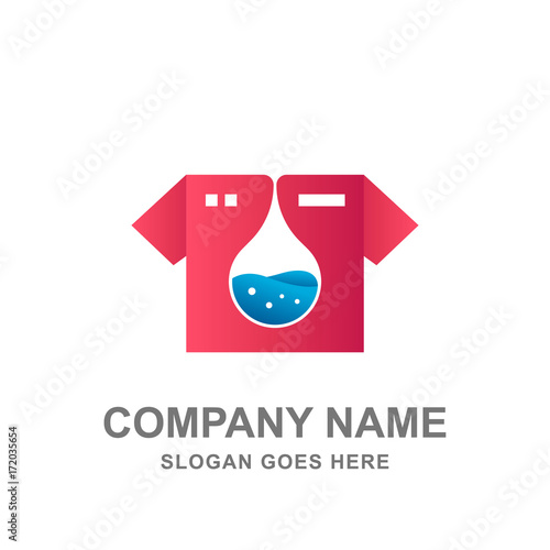 Laundry Dry Clean Logo Vector Icon 
