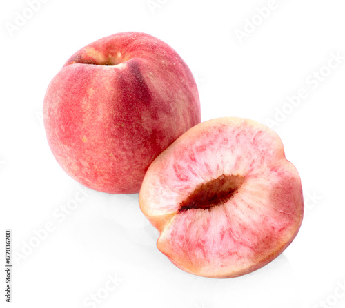Peach isolated on white..