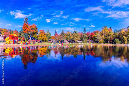 Fall Trees with reflection in lake