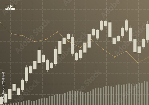 Abstract background with stock graph. Eps10 Vector illustration.