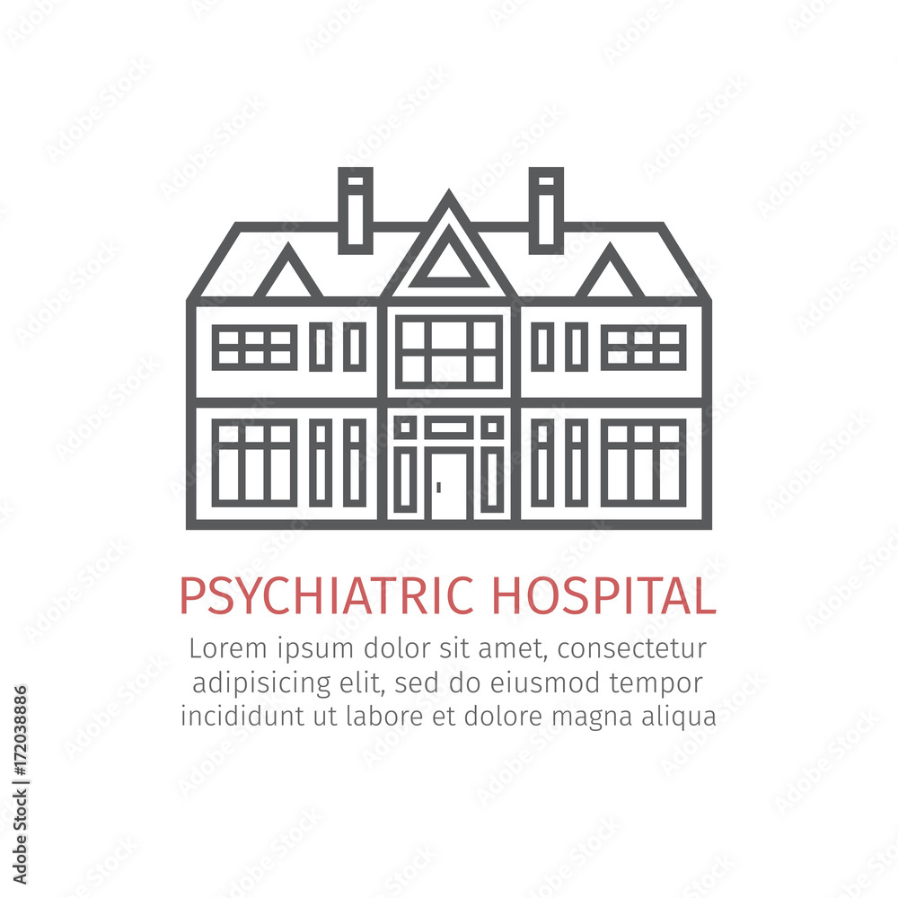 Psychiatric hospital. Vector icon Stock Vector Adobe Stock