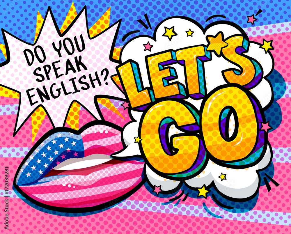 Let is go word bubble.