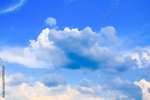 Fototapeta Naklejka Na Ścianę i Meble -  blue sky vivid with cloud in summer art of nature beautiful and copy space for add text