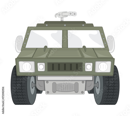 large weapon army truck  - Clip-art vector illustration