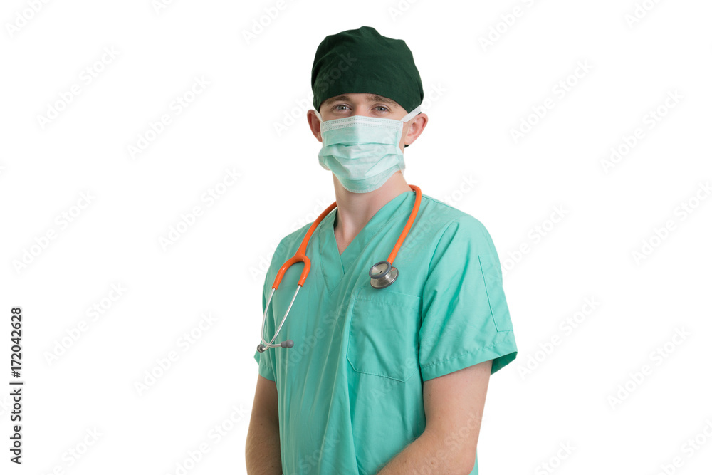 portrait medical doctor on white background portrait medical doctor on white background