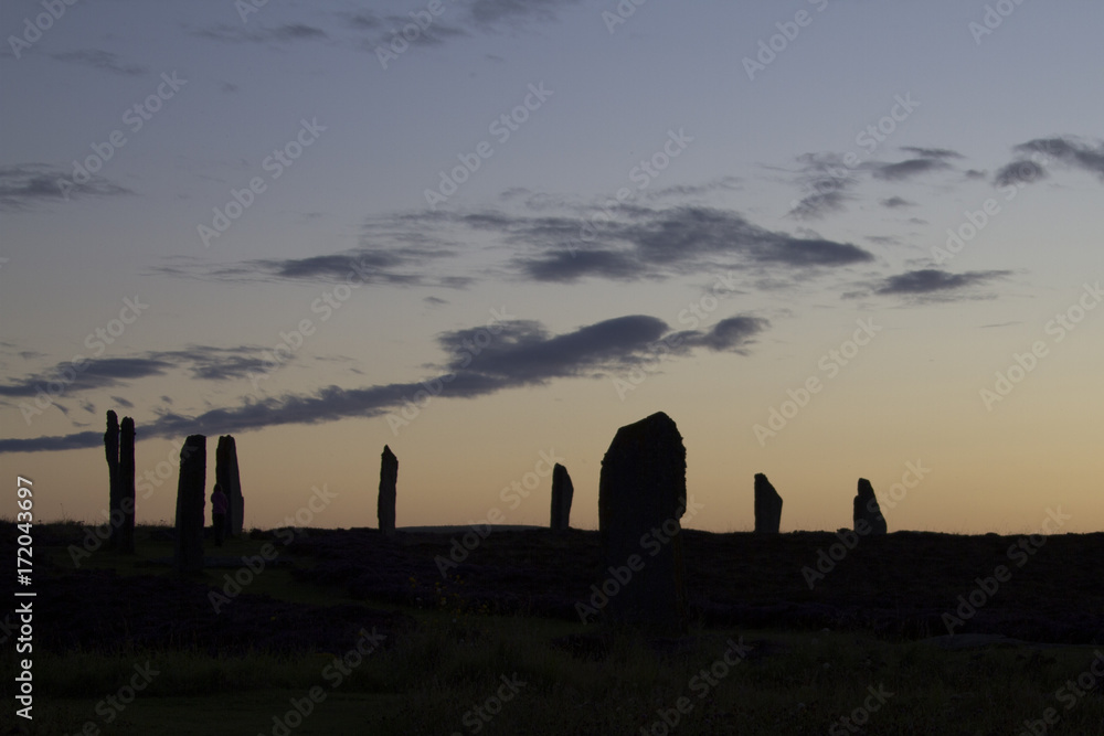 Sonnenuntergang im Ring of Brodgar - Orkneys - Schottland