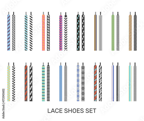 Shoelaces Modern Colored Pairs Collection 
