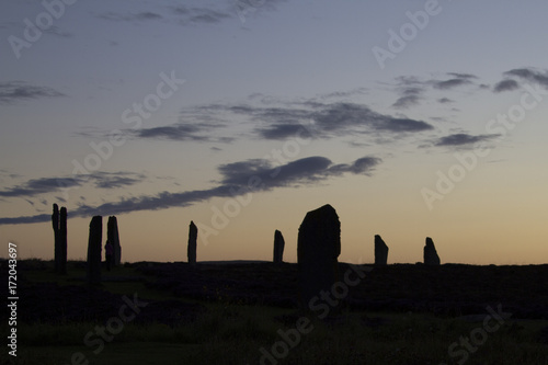 Sonnenuntergang im Ring of Brodgar - Orkneys - Schottland
