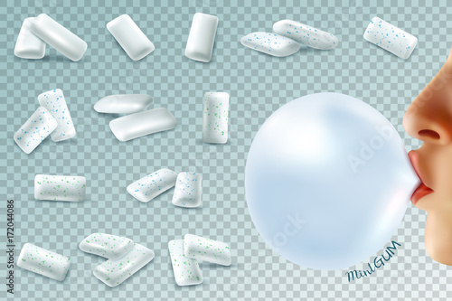 Mint Bubblegum Realistic Set