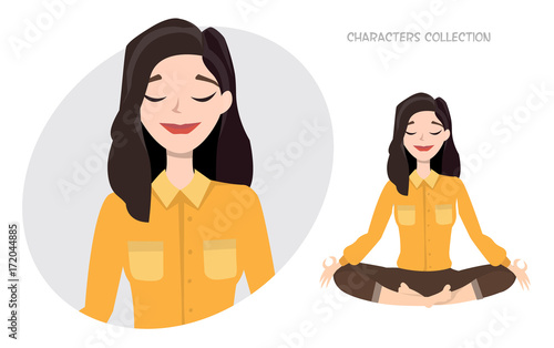 Beautiful young woman relax and enjoy.